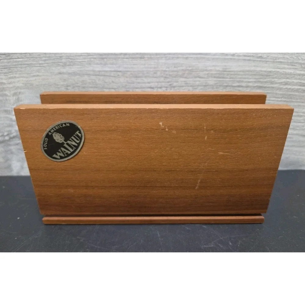 LASER ENGRAVED BIRD OCEAN CLIFF BEACH WALNUT LETTER ENVELOPE HOLDER E8